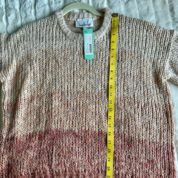 Heartloom - Nalla Crewneck Pullover Sweater Ombré Dusty Pink/Peach - Medium - Picture 5 of 10